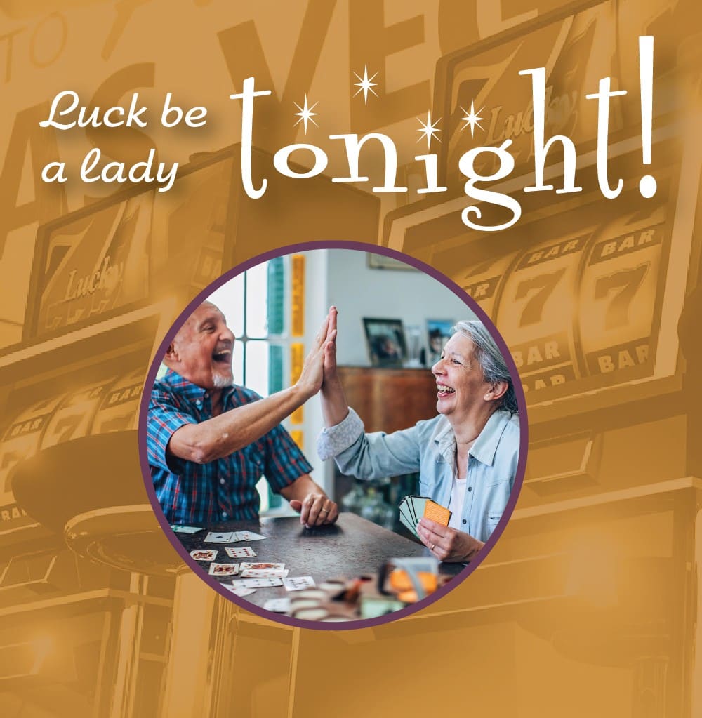 Luck be a lady tonight - high five graphic