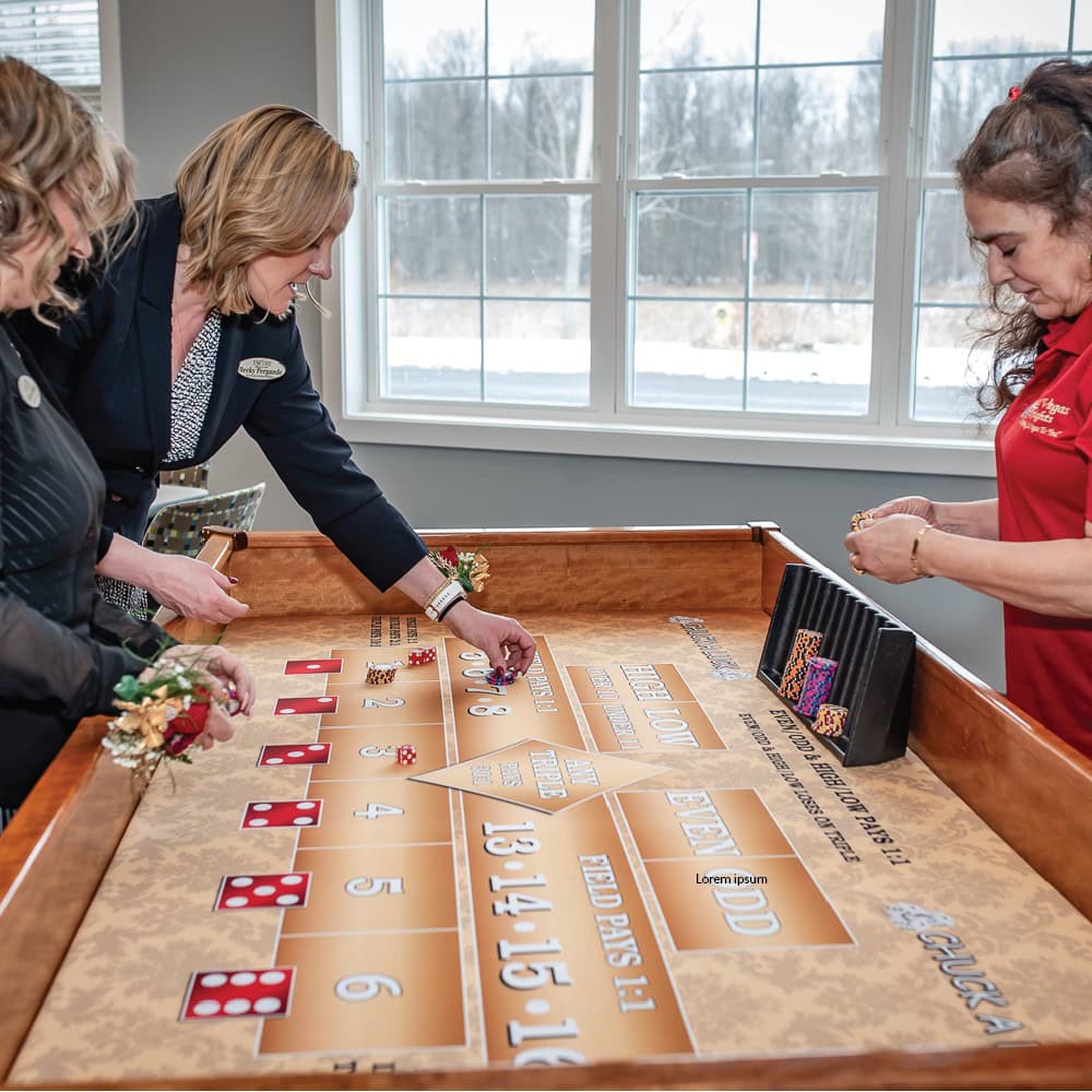Grand Opening guests placing bets