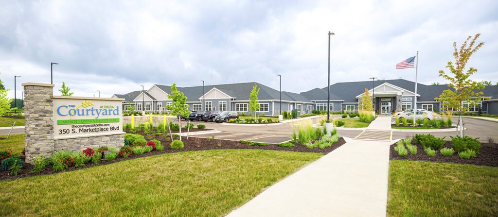 Front Exterior of The Courtyard at Delta Assisted Living and Memory Care