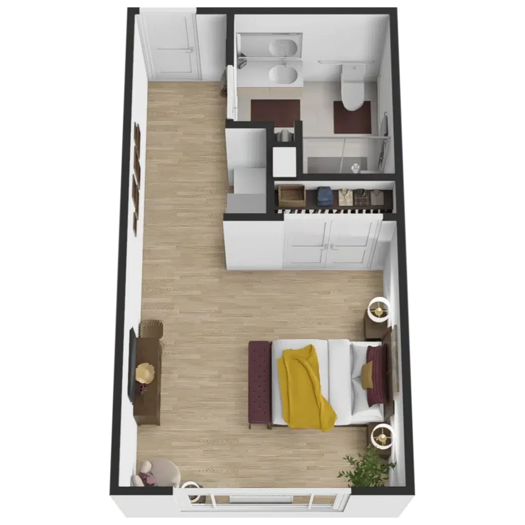The Courtyard at Delta | The Mulberry | Studio Accessible